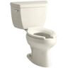 KOHLER Wellworth Classic 2-Piece 1.6 GPF Single Flush Elongated Toilet in Biscuit