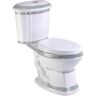 RENOVATORS SUPPLY MANUFACTURING India Reserve 2-Piece 0.8 GPF/1.6 GPF WaterSense Dual Flush Elongated Toilet in White with Slow Close Toilet Seat