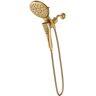 MOEN Verso 8-Spray 7 in .Dual Wall Mount Fixed and Handheld Shower Head 1.75 GPM with Infiniti Dial in Brushed Gold