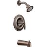 MOEN Eva Single-Handle 1-Spray Posi-Temp Tub and Shower Faucet Trim Kit in Oil Rubbed Bronze (Valve Not Included)