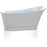 ANZZI Prima 67 in. L x 31 in. W Acrylic Flatbottom Non-Whirlpool Bathtub in White