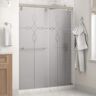 Delta Mod 60 in. x 71-1/2 in. Soft-Close Frameless Sliding Shower Door in Nickel with 1/4 in. Tempered Tranquility Glass