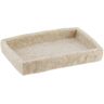 Stone Effect Freestanding Soap Dish Holder Cup Dispenser Tray Natural