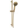 Delta 7-Spray Patterns 4.5 in. Wall Mount Handheld Shower Head 1.75 GPM with Slide Bar and Cleaning Spray in Champagne Bronze