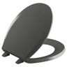 KOHLER Lustra Round Closed-Front Toilet Seat with Q2 Advantage in Thunder Grey