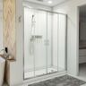 DreamLine Visions 60 in. W x 78-3/4 in. H x 32 in. D Sliding Shower Door Base and White Wall Kit in Brushed Nickel