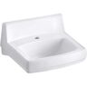 KOHLER Greenwich Wall-Mount Vitreous China Bathroom Sink in White with Overflow Drain