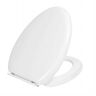 Tatayosi Removable Elongated Closed Front Toilet Seat in White with Nonslip Grip-Tight Never Loosen Bumpers Prevent Shifting