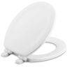 KOHLER Stonewood Quiet-Close Round Closed -Front Toilet Seat in White (2-Pack)