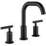 Miscool Bres 8 in. Widespread Double Handle Bathroom Faucet in Matte Black