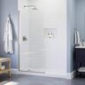 Delta Amal 34 in. W x 72 in. H Frameless Shower Door Screen in Brushed Nickel with 3/8 in. (10 mm) Clear Glass