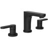 Symmons Identity 8 in. Widespread 2-Handle Bathroom Faucet with Push Pop Drain in Matte Black