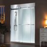 WOODBRIDGE Nutley 48 in. x 76 in. Double Sliding Frameless Shower Door with Shatter Retention Glass in Brushed Nickel Finish