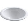 KOHLER Compass 13-1/4 in. Drop-In Vitreous China Bathroom Sink in White with No Overflow