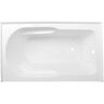 Kingston Aqua Eden Margaret 60 in. Acrylic Right-Hand Drain Rectangular Alcove Bathtub in White