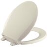 KOHLER Cachet Quiet-Close Round Closed Front Toilet Seat with Grip-Tight Bumpers in Almond