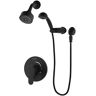 Symmons Identity 1-Handle Wall Mounted Shower Trim Kit with Hand Shower in Matte Black - 2.0 GPM (Valve Not Included)