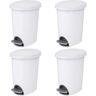 Sterilite 2.6 Gal. Wastebasket with Lid and Base, 4-Pack