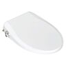 BEMIS Removable Non-Electric Soft Close Plastic Bidet Seat for Round Toilets in White with Dual-Nozzle and Night Light