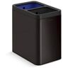 KOHLER 22-Liter Dual-Compartment Open-Top Trash Can in Black Stainless