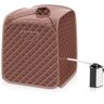 Costway Portable 1-Person Steam Sauna with/9-Gear Adjustable Temperature and Herbal Box Brown