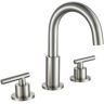 WELLFOR 8 in. Widespread Double Handle Bathroom Faucet with 360° Rotation in Brushed Nickel