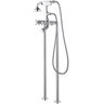 Eisen Home SevenFalls Telephone 3-Handle Floor Mounted Freestanding Tub Faucet with Handheld Shower in Polished Chrome