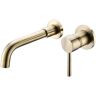 INSTER AIM Single Handle Wall Mounted Faucet for Bathroom Sink or Bathtub in Brushed Gold