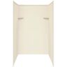 Transolid Studio 48 in. W x 72 in. H x 36 in. D 3-Piece Glue Up Alcove Shower Wall Surrounds in Biscuit