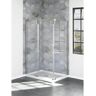 Delta Industrial 34 in. W x 74.38 in. H Fixed Frameless Shower Door Glass Panel in Clear Glass