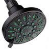 AquaDance Antimicrobial 6-Spray Patterns 4 in. Single Wall Mount Fixed Showerhead in Oil Rubbed Bronze