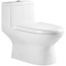 Eviva Hurricane 12 in. 1-Piece Dual Flush Elongated Toilet in White with Soft Closing Seat Cover Seat sold separately