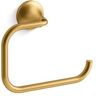 KOHLER Tone Towel Ring in Vibrant Brushed Moderne Brass