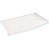 Delta Classic 500 Curve 60 in. L x 32 in. W Alcove Shower Pan Base with Right Drain in High Gloss White