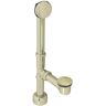 Westbrass 14 in. Make-Up/17-Gauge Finished European Tip-Toe Bath Waste and Hidden Overflow, Polished Brass