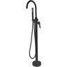 Golden Vantage Single-Handle Freestanding Floor Mount Roman Tub Faucet Bathtub Filler with Hand Shower in Matte Black