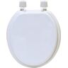 Round Closed Front Toilet Seat in White