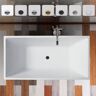 Vanity Art Narbonne 67 in. x 31 in. Acrylic Flatbottom Freestanding Soaking Bathtub with Center Drain in White/Oil Rubbed Bronze