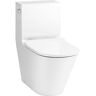 KOHLER Brazn 1-Piece 0.8 GPF Dual Flush Compact Elongated Toilet in White with Skirted Trapway Seat Included