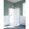 Delta 38 in. W x 72 in. H Round Sliding Frameless Corner Shower Enclosure in Chrome