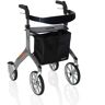 Stander Trust Care Let's Fly 4-Wheel Lightweight Folding Euro-Style Rollator with Seat in Gray