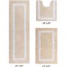 Better Trends Hotel Collection Sand/White (20" x 20" : 21" x 34" : 20" x 60") 100% Cotton 3 Piece Bath Rug Set