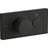KOHLER Anthem 1-Outlet Thermostatic Valve Control Panel with Recessed Push-Button in Matte Black