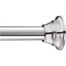 MOEN 72 in. Adjustable Straight Decorative Tension Shower Rod in Chrome