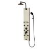 PULSE Showerspas Barcelona 59 in. 6-Jet Shower Panel System with Handshower in White Venetian Glass and Oil Rubbed Bronze