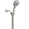 Handheld Shower Head with On/Off Pause Switch 7-Spray Wall Mount Handheld Shower Head 1.75 GPM in ‎Brushed Nickel