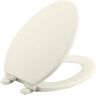 KOHLER Ridgewood Elongated Quiet-Close Closed Front Toilet Seat in Biscuit