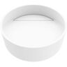 VIGO Starr Modern White Matte Stone 15 in. L x 15 in. W x 5 in. H Round Vessel Bathroom Sink