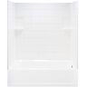 MUSTEE Topaz 60 in. L x 30 in. W x 74.75 in. H Rectangular Tub/ Shower Combo Unit in White with Right-Hand Drain