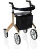 Stander Trust Care Let's Fly 4-Wheel Lightweight Folding Euro-Style Rollator with Seat in Beige